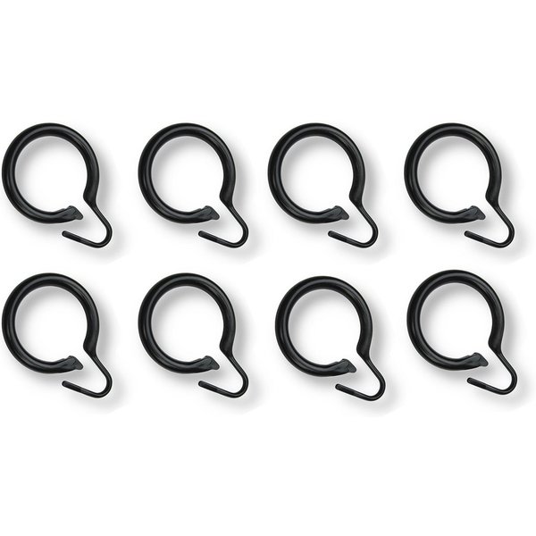 nodeko Duschvorhangringe Duschmantelringe Innendurchmesser 35 mm, für Duschvorhangstangen, (Packung, 8-St), einfacher Wechsel