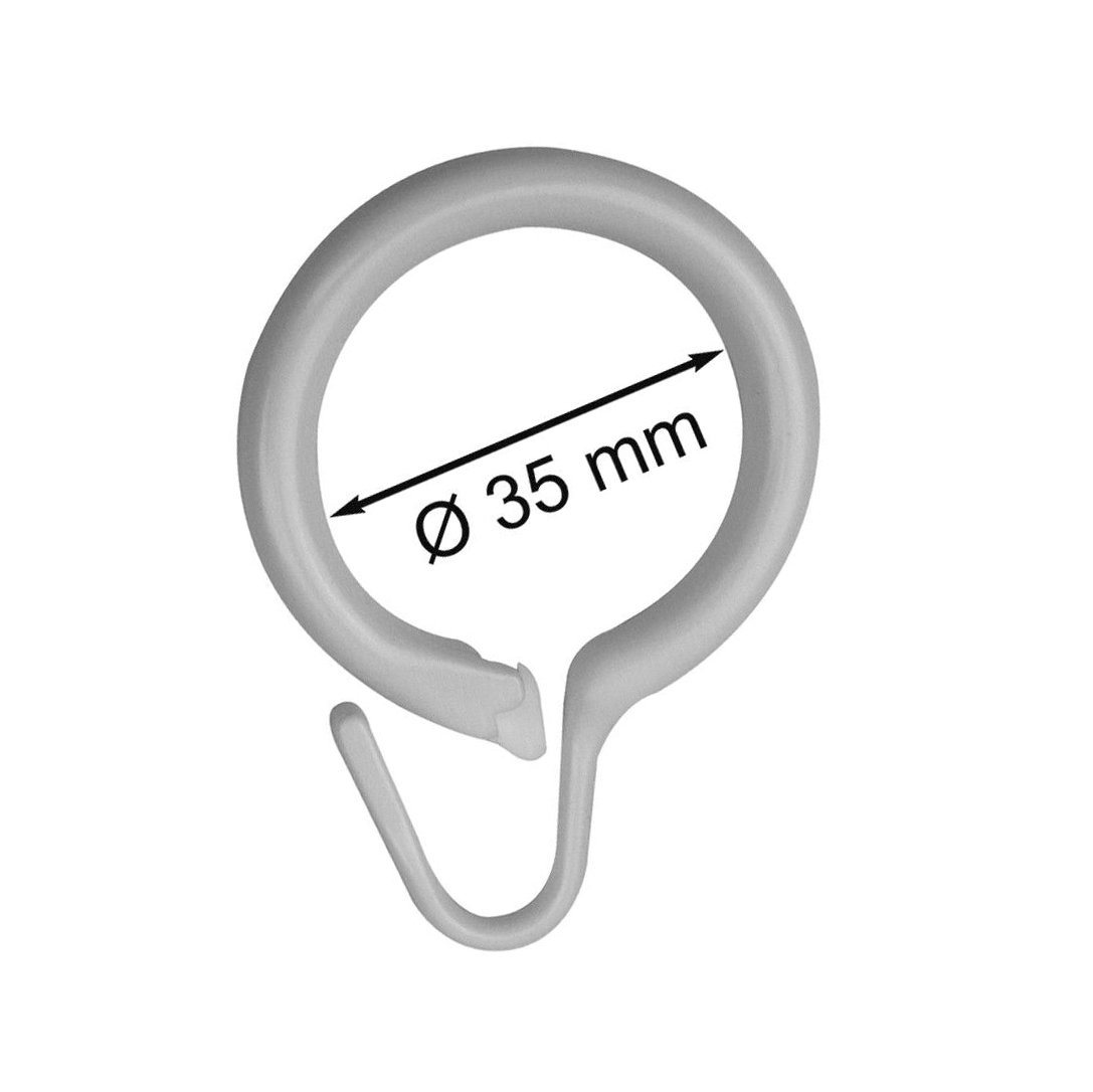 nodeko Duschvorhangringe Duschmantelringe Innendurchmesser 35 mm, für Duschvorhangstangen, (Packung, 8-St), einfacher Wechsel – Bild 4 von 4