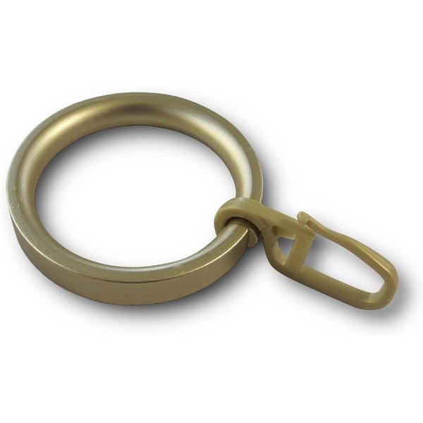 nodeko Gardinenring Vorhangringe Ø 32 x 43 mm, Kunststoff, für Gardinenstangen Ø 16 mm bis 20 mm, (Packung, mit Faltenlegehaken), mit Kerbe zum Einklipsen des F