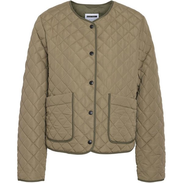 Noisy may Blouson leicht gesteppt, mit Druckknöpfen und für Damen (1-St) Recyceltes Material nachhaltig Normal Fit Rundhals Langarm