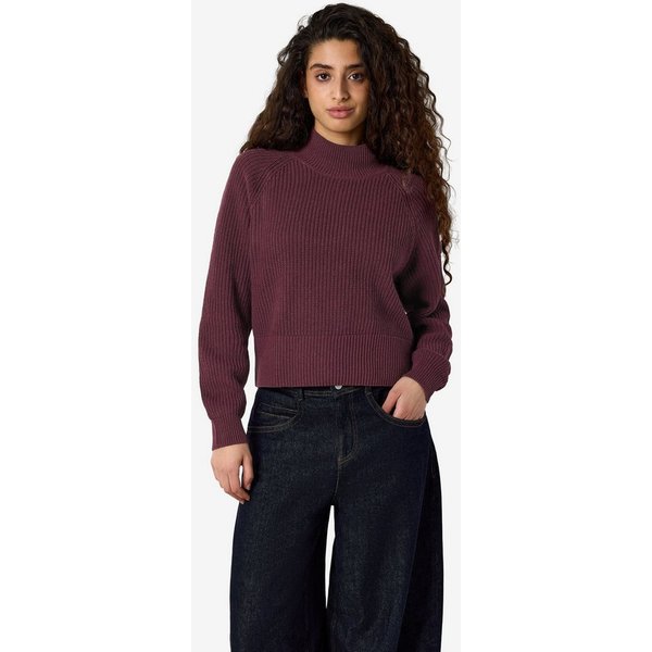 Noisy may Strickpullover Hochgeschlossener Ausschnitt Langarm für Damen (1-tlg) Recyceltes Material, Nachhaltig, Baumwollmix, Regular Fit