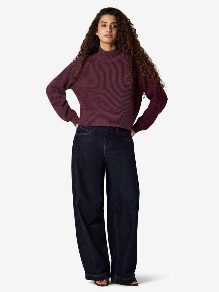 Noisy may Strickpullover Hochgeschlossener Ausschnitt Langarm für Damen (1-tlg) Recyceltes Material, Nachhaltig, Baumwollmix, Regular Fit – Bild 2 von 5