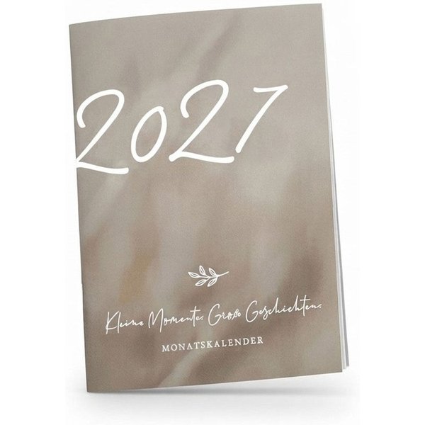 NORDEULE Monatskalender 2027 Beige, Jahresplaner A5 mit deutschen Feiertagen & Zeitumstellung, idealer Terminkalender für Unterwegs, Büro oder Zuhause