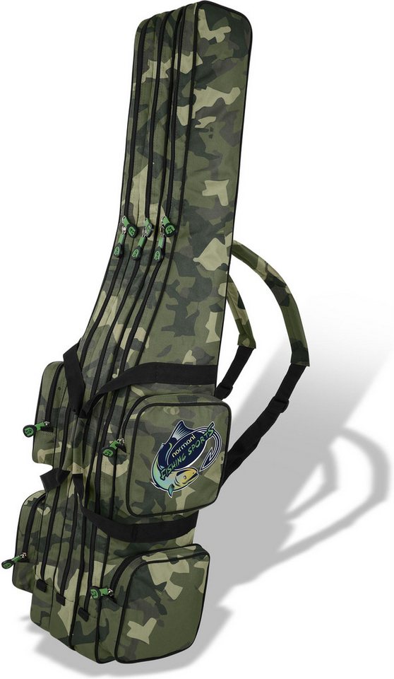 normani Angelrutentasche, Rutenfutteral Angelrutenrucksack Angelrutentasche mit 3-4 Fächern – Bild 4 von 5