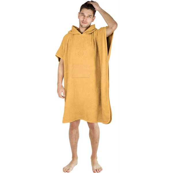 normani Badeponcho Badeponcho aus Bio-Baumwolle Sitra, Bio-Baumwolle, Kapuze, Schlupf, Strandponcho 90x105 cm aus 100 % Öko-Baumwolle mit Kapuze