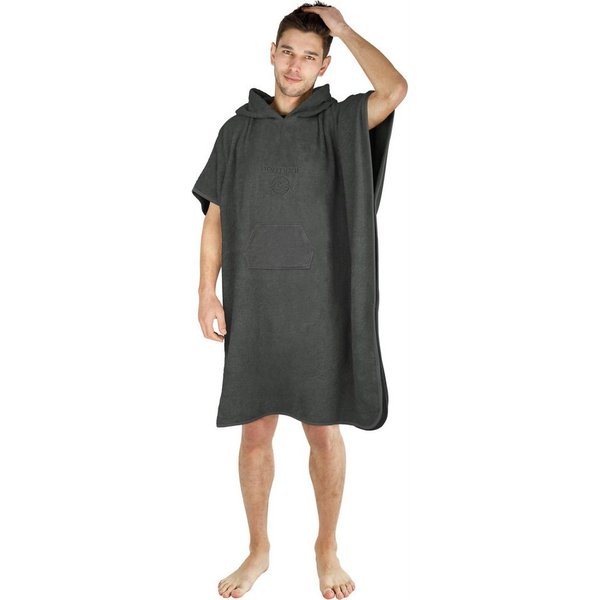 normani Badeponcho Badeponcho aus Bio-Baumwolle Sitra, Bio-Baumwolle, Kapuze, Schlupf, Strandponcho 90x105 cm aus 100 % Öko-Baumwolle mit Kapuze