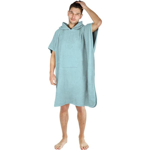 normani Badeponcho Badeponcho aus Bio-Baumwolle Sitra, Bio-Baumwolle, Kapuze, Schlupf, Strandponcho 90x105 cm aus 100 % Öko-Baumwolle mit Kapuze