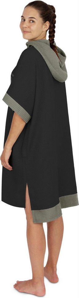 normani Badeponcho Badeponcho Niramey, Langform, Viskose, atmungsaktiv, schnelltrocknend, Schlupf, Badeponcho für Erwachsene aus 100 % Bambusviskose – Bild 5 von 5