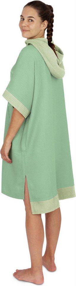 normani Badeponcho Badeponcho Niramey, Langform, Viskose, atmungsaktiv, schnelltrocknend, Schlupf, Badeponcho für Erwachsene aus 100 % Bambusviskose – Bild 5 von 5