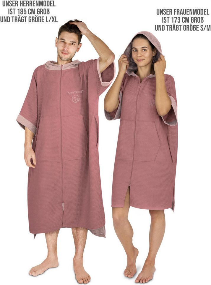 normani Badeponcho Badeponcho Niramey, Langform, Viskose, atmungsaktiv, schnelltrocknend, Schlupf, Badeponcho für Erwachsene aus 100 % Bambusviskose – Bild 4 von 5