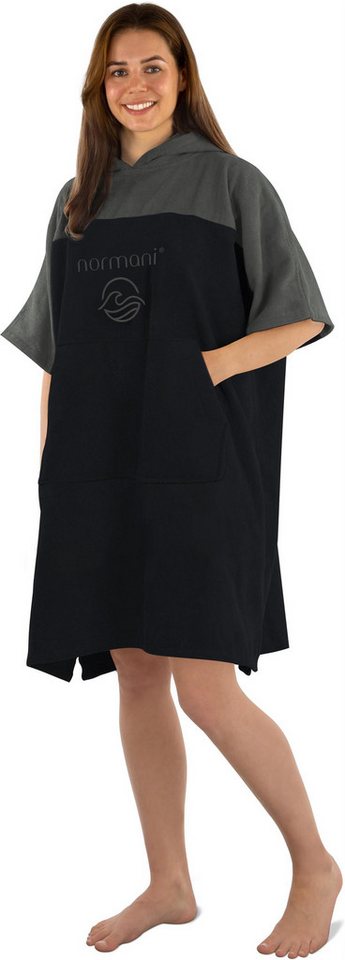 normani Badeponcho Surfer Poncho Kuta, Bio-Baumwolle, Kapuze, Schlupf, Badeponcho aus 100 % saugstarker Bio-Baumwolle – Bild 3 von 5