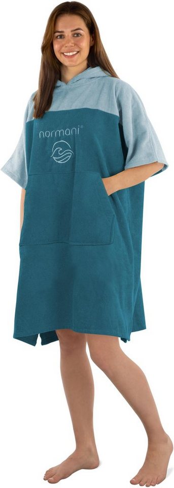normani Badeponcho Surfer Poncho Kuta, Bio-Baumwolle, Kapuze, Schlupf, Badeponcho aus 100 % saugstarker Bio-Baumwolle – Bild 3 von 5