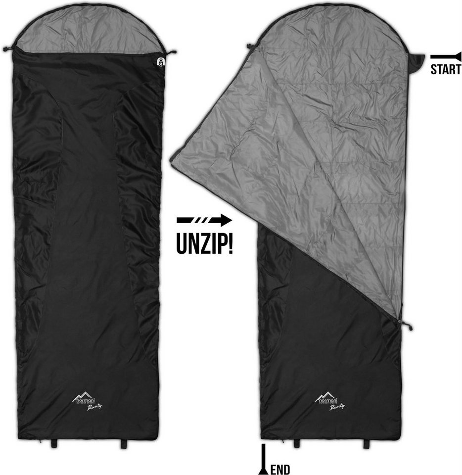 normani Deckenschlafsack Ultralight-Schlafsack (RV rechts) Runty, Ultraleicher, kompakter Einzelschlafsack mit 3D Microtech - 570 g – Bild 3 von 5