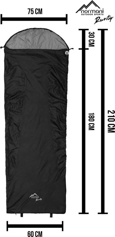 normani Deckenschlafsack Ultralight-Schlafsack (RV rechts) Runty, Ultraleicher, kompakter Einzelschlafsack mit 3D Microtech - 570 g – Bild 4 von 5