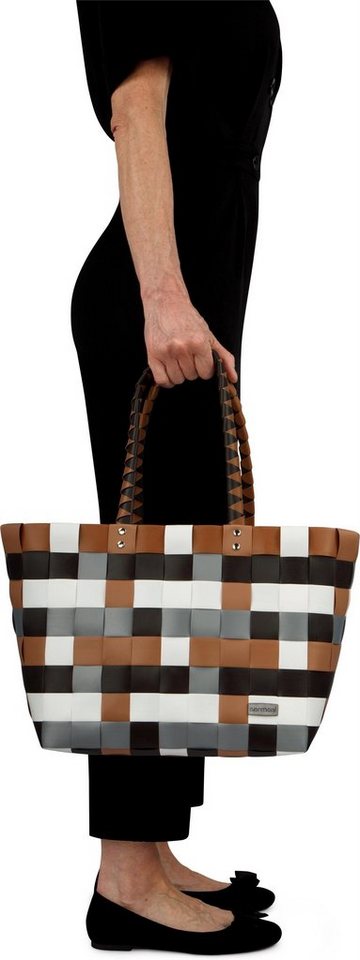normani Einkaufskorb Einkaufskorb Einkaufstasche aus Kunststoff, 20 l, Flechtkorb aus pflegeleichtem Material – Bild 3 von 5