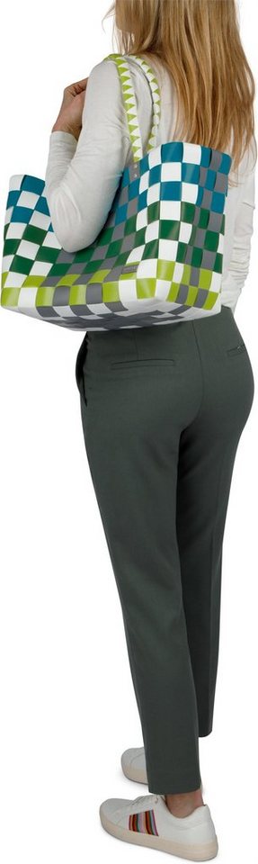 normani Einkaufskorb Einkaufskorb Einkaufstasche aus Kunststoff, 20 l, Flechtkorb aus pflegeleichtem Material – Bild 4 von 5