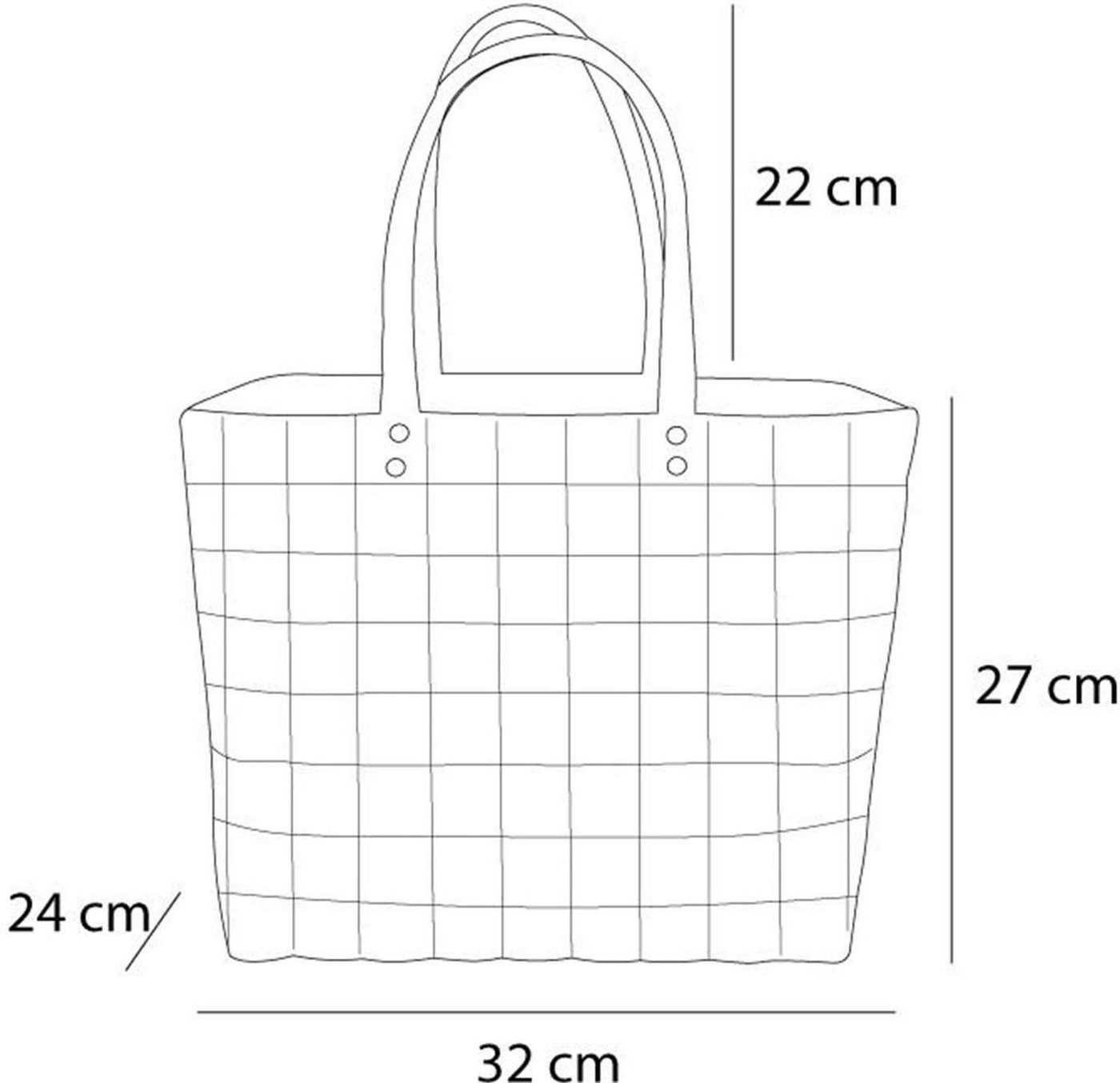 normani Einkaufskorb Einkaufskorb Einkaufstasche aus Kunststoff, 20 l, Flechtkorb aus pflegeleichtem Material – Bild 5 von 5