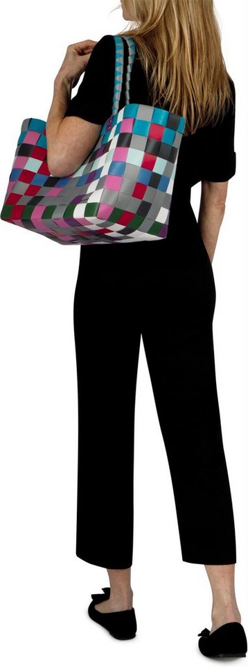normani Einkaufskorb Einkaufskorb Einkaufstasche aus Kunststoff, 20 l, Flechtkorb aus pflegeleichtem Material – Bild 4 von 5