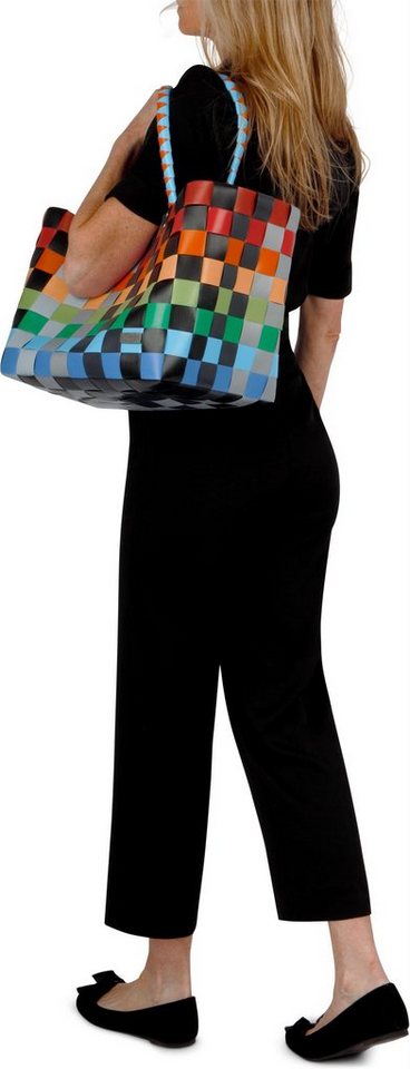 normani Einkaufskorb Einkaufskorb Einkaufstasche aus Kunststoff, 20 l, Flechtkorb aus pflegeleichtem Material – Bild 4 von 5