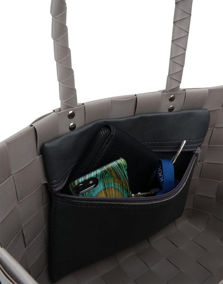 normani Einkaufskorb Flecht-/Einkaufskorb mit Innentasche, 20 l, stabiler Shopper mit Innentasche – Bild 3 von 5