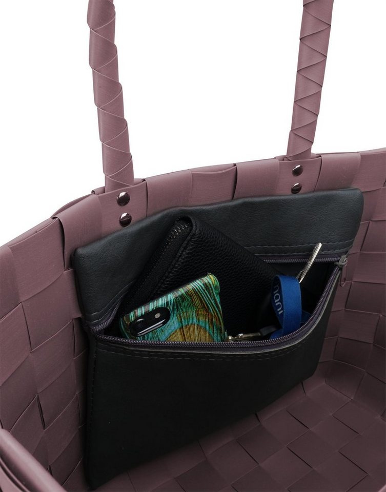 normani Einkaufskorb Flecht-/Einkaufskorb mit Innentasche, 20 l, stabiler Shopper mit Innentasche – Bild 4 von 5