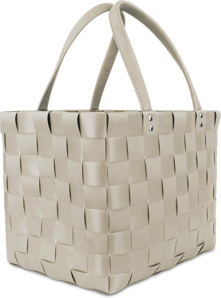 normani Einkaufskorb Einkaufskorb mit PU-Henkeln, 20 l, pflegeleichtes Material – Bild 4 von 5