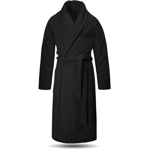 normani Herrenbademantel Herren Premium Bademantel Basic, 122, Baumwolle, Schalkragen, Bindegürtel, Saunamantel aus weicher Baumwolle
