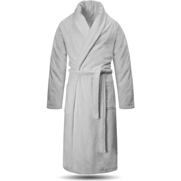 normani Herrenbademantel Herren Premium Bademantel Basic, 122, Baumwolle, Schalkragen, Bindegürtel, Saunamantel aus weicher Baumwolle