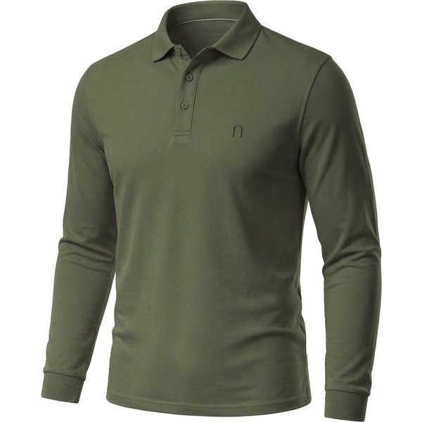 normani Langarmshirt Herren Langarm Poloshirt Lyroe Basic Polo Longsleeve Shirt für Männer