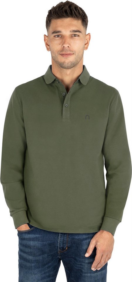 normani Langarmshirt Herren Langarm Poloshirt Lyroe Basic Polo Longsleeve Shirt für Männer – Bild 4 von 5