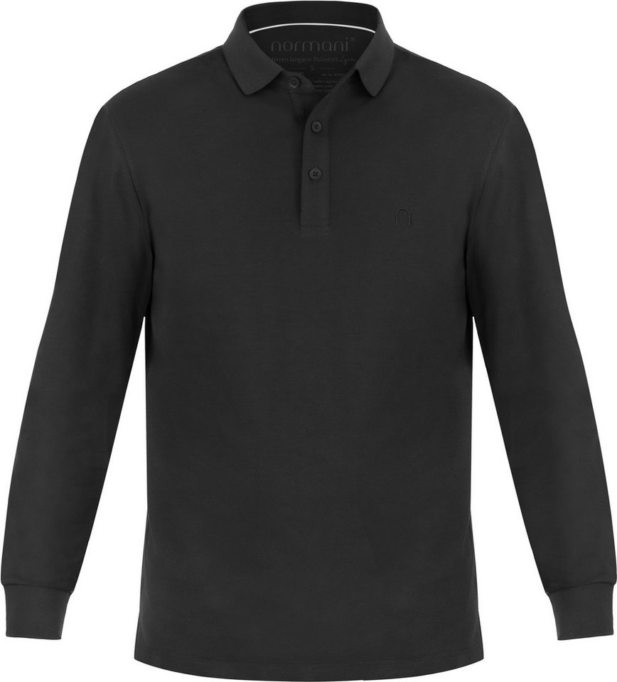normani Langarmshirt Herren Langarm Poloshirt Lyroe Basic Polo Longsleeve Shirt für Männer – Bild 2 von 5