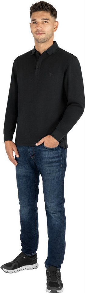 normani Langarmshirt Herren Langarm Poloshirt Lyroe Basic Polo Longsleeve Shirt für Männer – Bild 5 von 5
