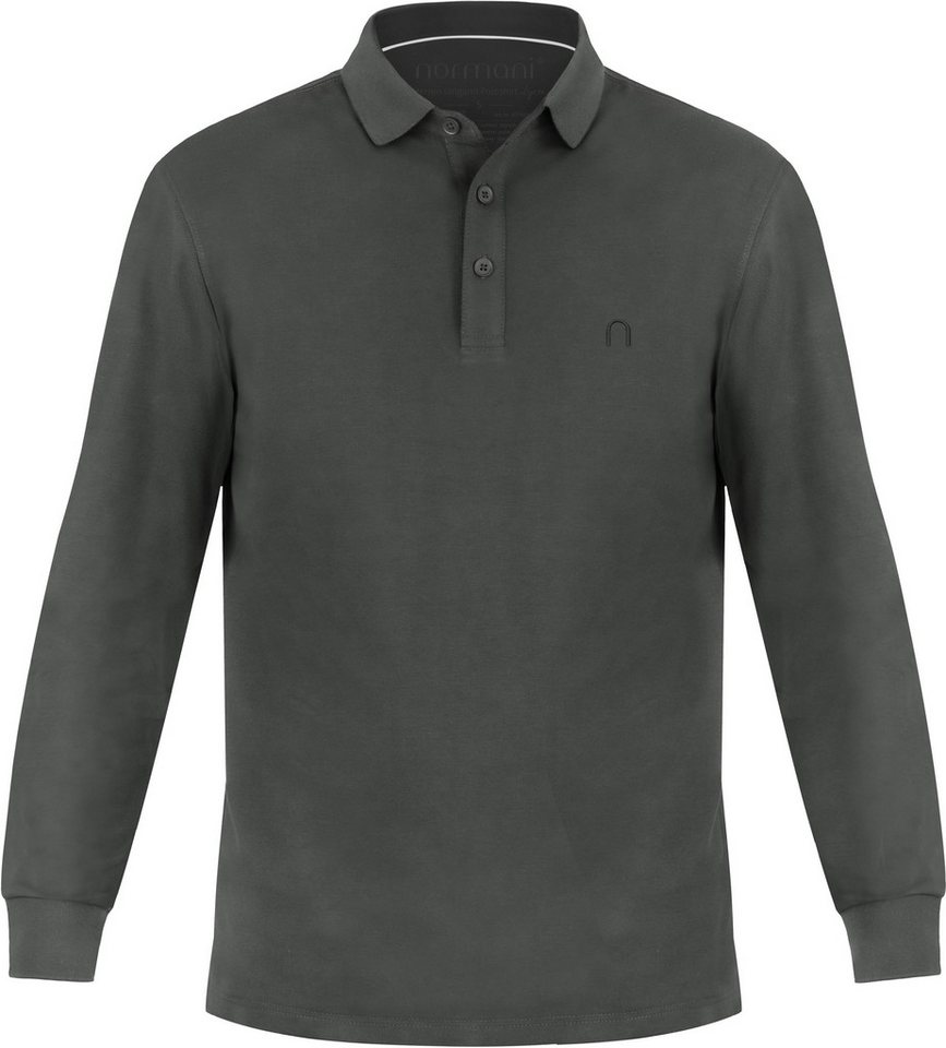 normani Langarmshirt Herren Langarm Poloshirt Lyroe Basic Polo Longsleeve Shirt für Männer – Bild 2 von 5