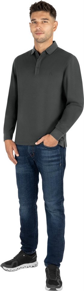 normani Langarmshirt Herren Langarm Poloshirt Lyroe Basic Polo Longsleeve Shirt für Männer – Bild 5 von 5
