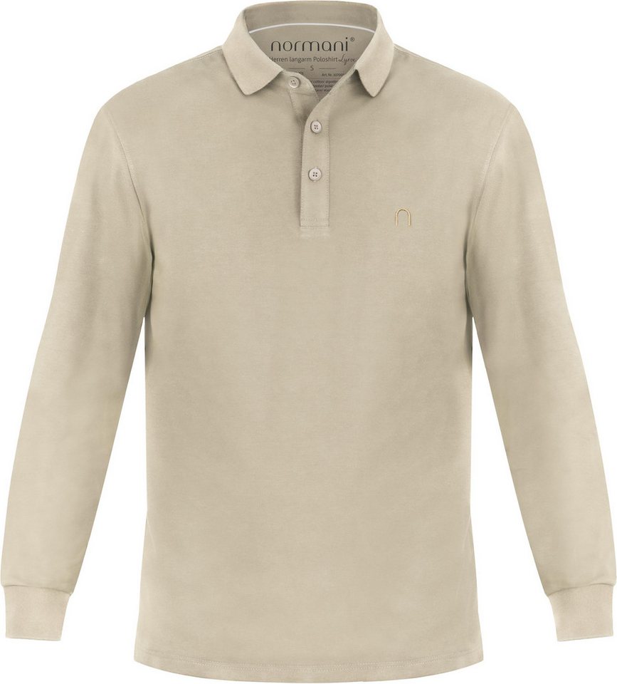 normani Langarmshirt Herren Langarm Poloshirt Lyroe Basic Polo Longsleeve Shirt für Männer – Bild 2 von 5