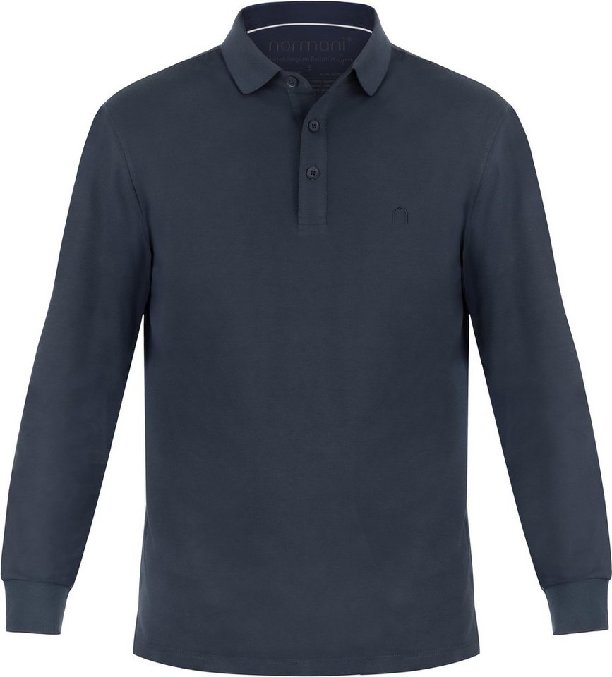 normani Langarmshirt Herren Langarm Poloshirt Lyroe Basic Polo Longsleeve Shirt für Männer – Bild 2 von 5
