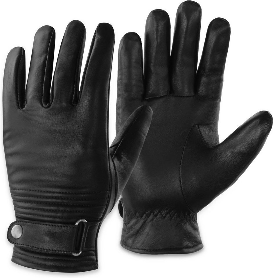 normani Multisporthandschuhe Lederhandschuhe Tyylikäs Unisex BW Bundeswehr gefütterte Lederhandschuhe mit Fleecefutter – Bild 3 von 5