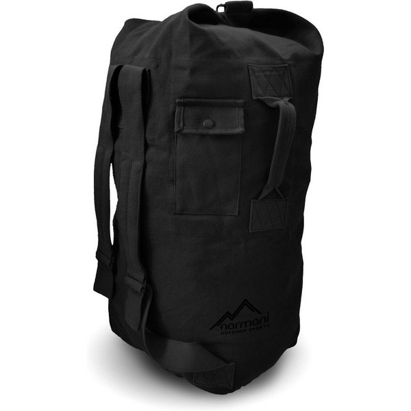 normani Packsack Canvas-Seesack 90 l Submariner 90, Duffle Bag Rucksack mit Doppelgurt und Metallverschluss