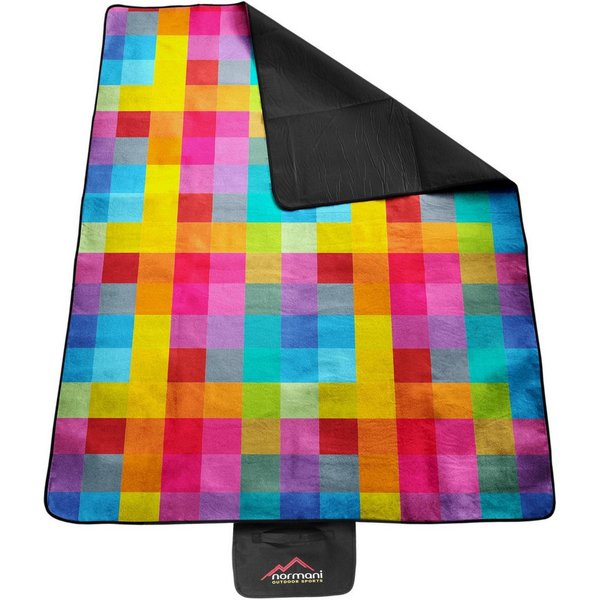 Picknickdecke Outdoor-Campingdecke, 140 cm x 180 cm Tundra, normani, Wasserdichte Unterseite - Fleece Oberseite Sommerdecke Outdoordecke