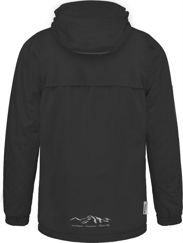 normani Regenjacke Kinder Regenjacke mit Fleecefutter Taunton Wasserdichte Softshelljacke mit Kapuze und Reflektoren – Bild 3 von 5