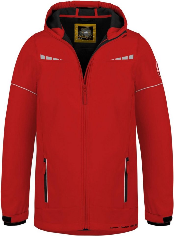 normani Regenjacke Kinder Softshelljacke Galway Wasserdichte Winterjacke Regenjacke mit Fleecefutter Kinderjacke – Bild 2 von 4