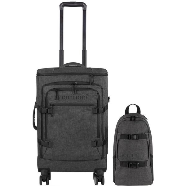 normani Reisetasche, Handgepäck Trolley Set mit Backpack