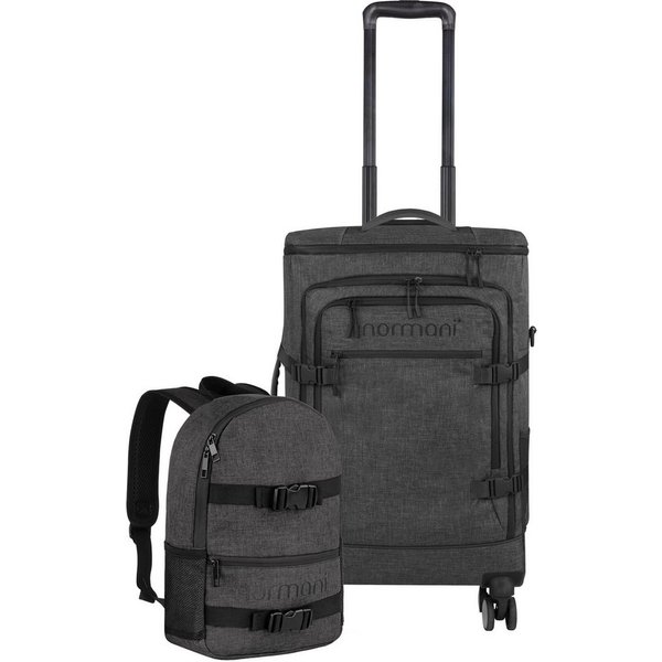 normani Reisetasche, Handgepäck Trolley Set mit Backpack