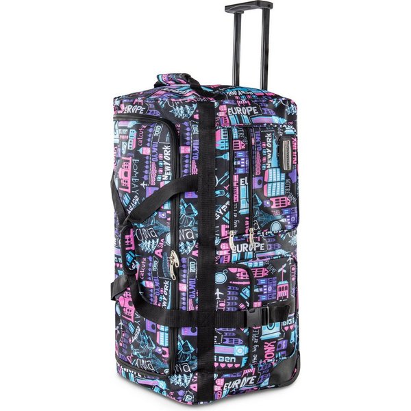 normani Reisetasche Reisetasche mit 3 Rollen 80 Liter, Trolley mit leichtläufigen Rollen