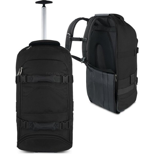 normani Reisetasche Reisetasche mit Rollen und Rucksackfunktion, Reise-Trolley mit 5 Fächern und 90L