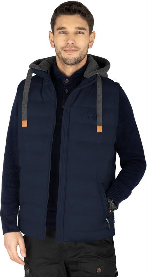normani Steppweste Herren Winter-Steppweste Nanaimo Wattierte Winterweste - winddichter Bodywarmer Weste mit Kapuze – Bild 2 von 5