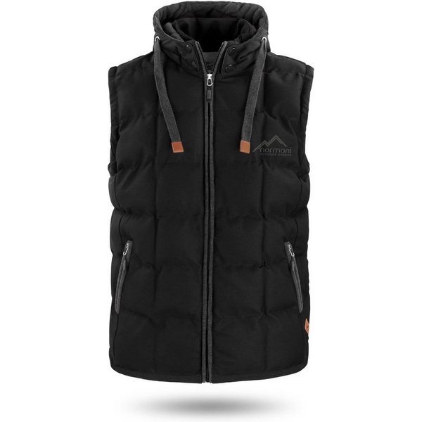 normani Steppweste Herren Winter-Steppweste Tropez Wattierte Winterweste – winddichte Outdoor Weste mit Kapuze