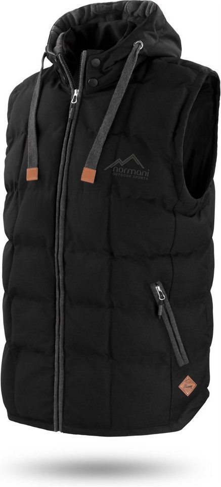 normani Steppweste Herren Winter-Steppweste Tropez Wattierte Winterweste – winddichte Outdoor Weste mit Kapuze – Bild 2 von 5