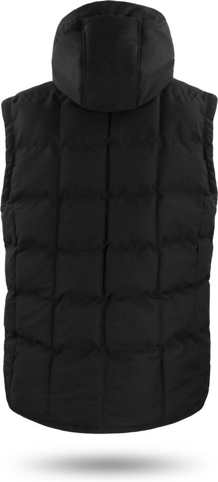 normani Steppweste Herren Winter-Steppweste Tropez Wattierte Winterweste – winddichte Outdoor Weste mit Kapuze – Bild 3 von 5