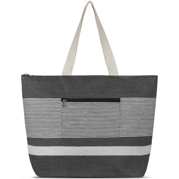 normani Strandtasche Tasche Baros, Schultertasche mit Reißverschluss Außentaschen